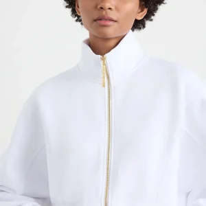 Best Sale Aje ATHLETICA Terry Zip Jacket 772 White