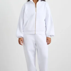 Best Sale Aje ATHLETICA Terry Zip Jacket 772 White