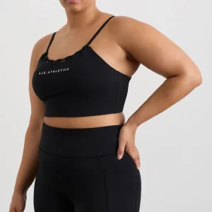 Shop Aje ATHLETICA Thread Through Sports Bra 361 Black/White Logo
