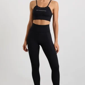 Shop Aje ATHLETICA Thread Through Sports Bra 361 Black/White Logo