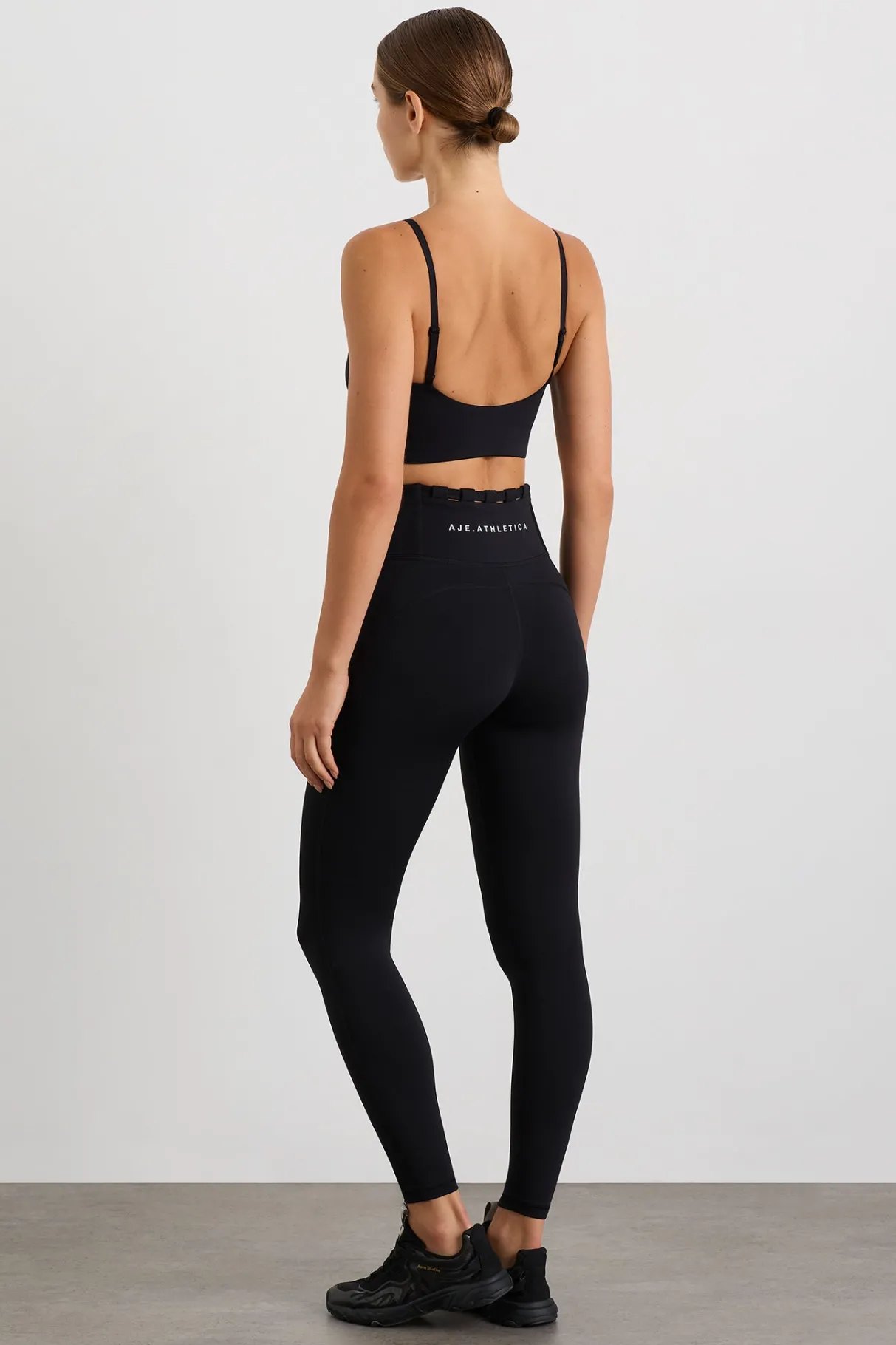 thread_through_sports_bra__5.webp Shop Aje ATHLETICA Thread Through Sports Bra 361 Black/White Logo