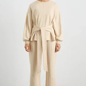 Sale Aje ATHLETICA Tie Back Jumper 122 Moonstone Grey
