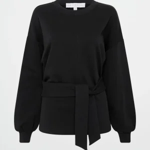 Clearance Aje ATHLETICA Tie Back Jumper 122 Black