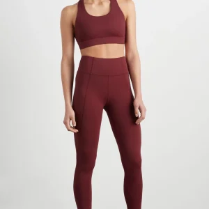 Store Aje ATHLETICA Twist Back Sports Bra 335 Burnt Burgundy/Berry