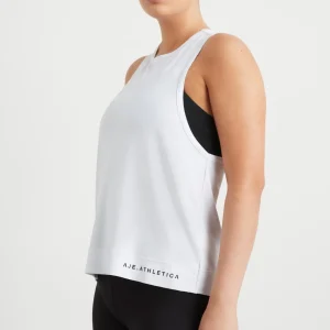Clearance Aje ATHLETICA Twist Back Tank 137 White/Black