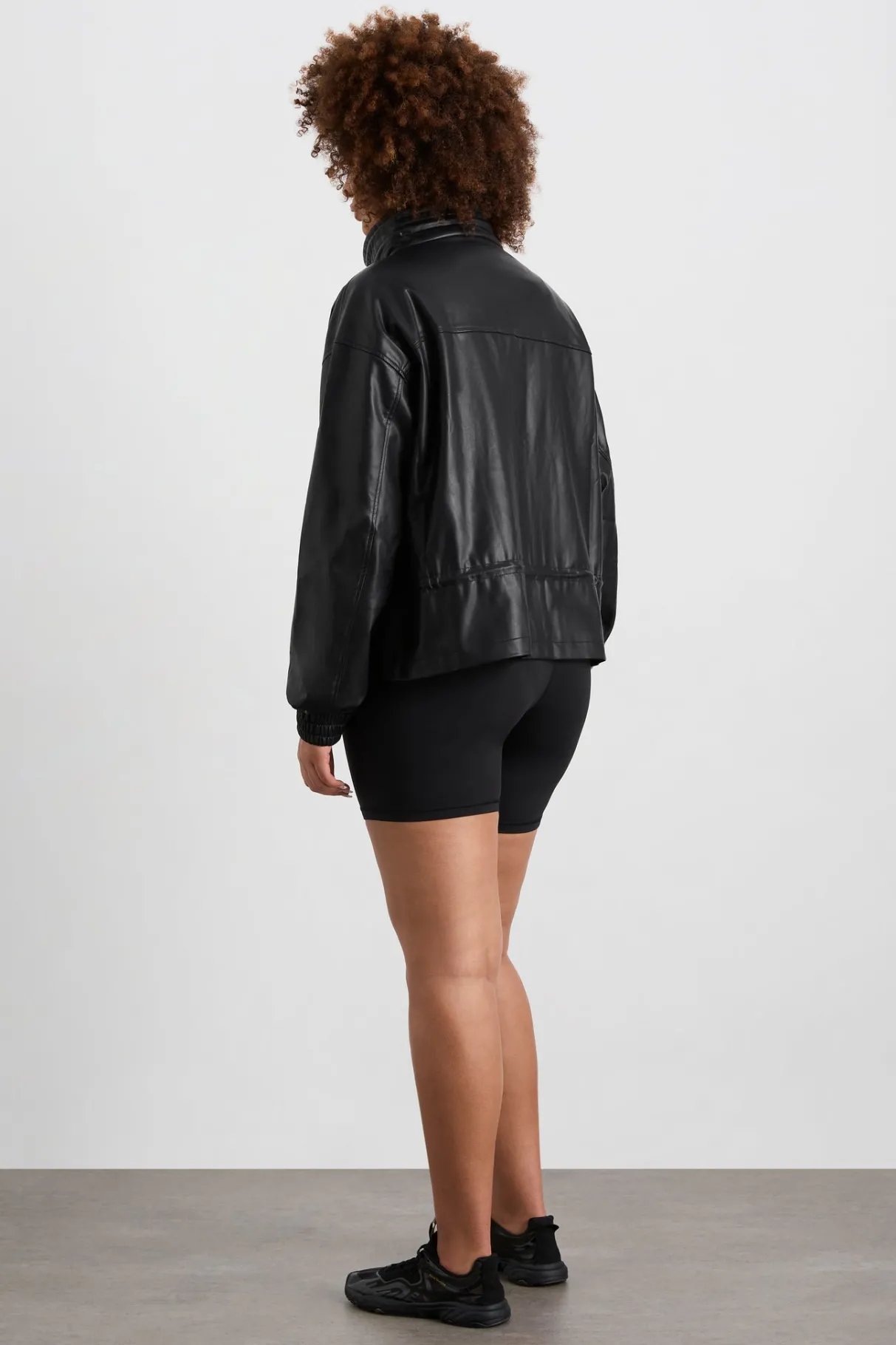 vegan_leather_ruched_jacket__15.webp Clearance Aje ATHLETICA Vegan Leather Ruched Jacket 770 Black