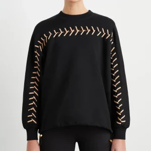 Flash Sale Aje ATHLETICA Whipstitch Jumper 424 Black/Beige