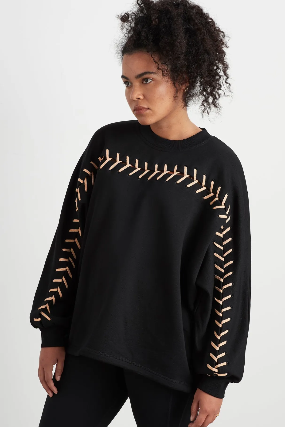 whipstitch_jumper__11.webp Flash Sale Aje ATHLETICA Whipstitch Jumper 424 Black/Beige