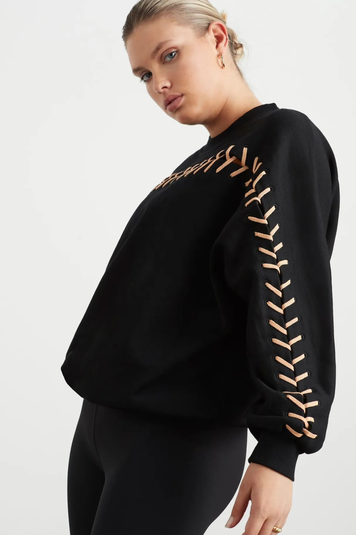 whipstitch_jumper__9.webp Flash Sale Aje ATHLETICA Whipstitch Jumper 424 Black/Beige