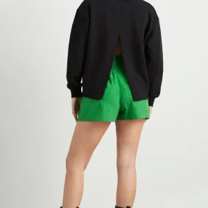 Cheap Aje ATHLETICA Whipstitch Split Crew Jumper 420 Black