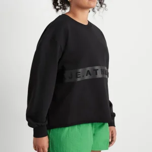 Cheap Aje ATHLETICA Whipstitch Split Crew Jumper 420 Black