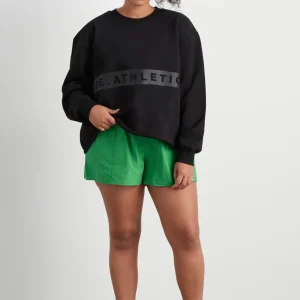 Cheap Aje ATHLETICA Whipstitch Split Crew Jumper 420 Black