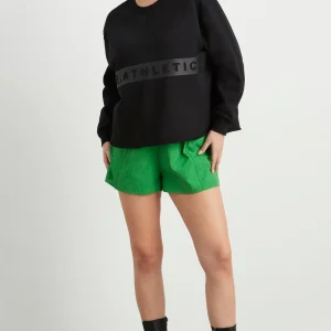 Cheap Aje ATHLETICA Whipstitch Split Crew Jumper 420 Black
