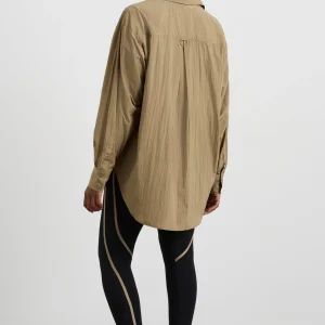 Fashion Aje ATHLETICA Windbreaker Logo Shirt 427 Soft Khaki