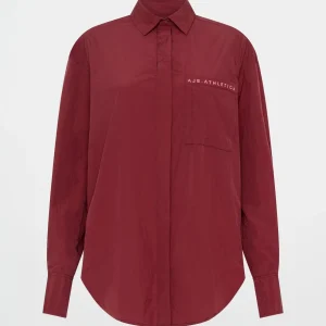 Hot Aje ATHLETICA Windbreaker Shirt 406 Plum Red