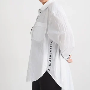 Fashion Aje ATHLETICA Windbreaker Shirt 406 White