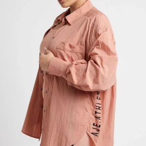 New Aje ATHLETICA Windbreaker Shirt 406 Sunset Pink