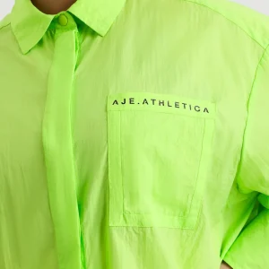 Fashion Aje ATHLETICA Windbreaker Shirt 406 Lime Green