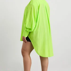Fashion Aje ATHLETICA Windbreaker Shirt 406 Lime Green