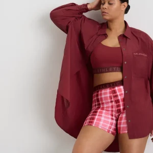 Hot Aje ATHLETICA Windbreaker Shirt 406 Plum Red