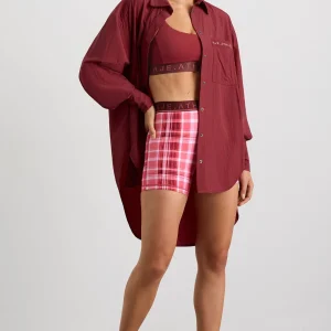 Hot Aje ATHLETICA Windbreaker Shirt 406 Plum Red