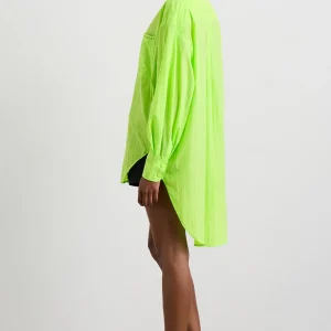 Fashion Aje ATHLETICA Windbreaker Shirt 406 Lime Green