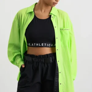 Fashion Aje ATHLETICA Windbreaker Shirt 406 Lime Green