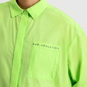 Fashion Aje ATHLETICA Windbreaker Shirt 406 Lime Green