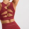 Discount Aje ATHLETICA Winding Road High Neck Bra 364 Plum Red