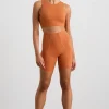 Clearance Aje ATHLETICA Winding Road High Neck Bra 364 Copper Orange