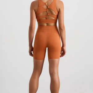 Clearance Aje ATHLETICA Winding Road High Neck Bra 364 Copper Orange