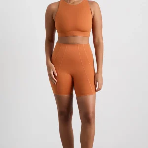Clearance Aje ATHLETICA Winding Road High Neck Bra 364 Copper Orange