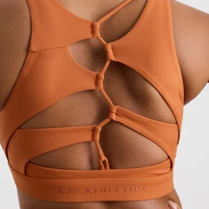 Clearance Aje ATHLETICA Winding Road High Neck Bra 364 Copper Orange