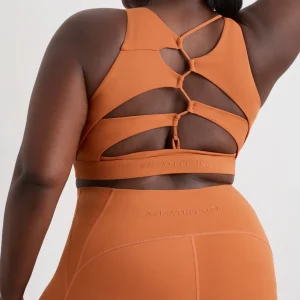 Clearance Aje ATHLETICA Winding Road High Neck Bra 364 Copper Orange