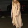 Shop Aje ATHLETICA Wool Blend Long Line Coat 773 Biscotti Beige