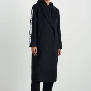 Best Aje ATHLETICA Wool Blend Long Line Coat 773 Black