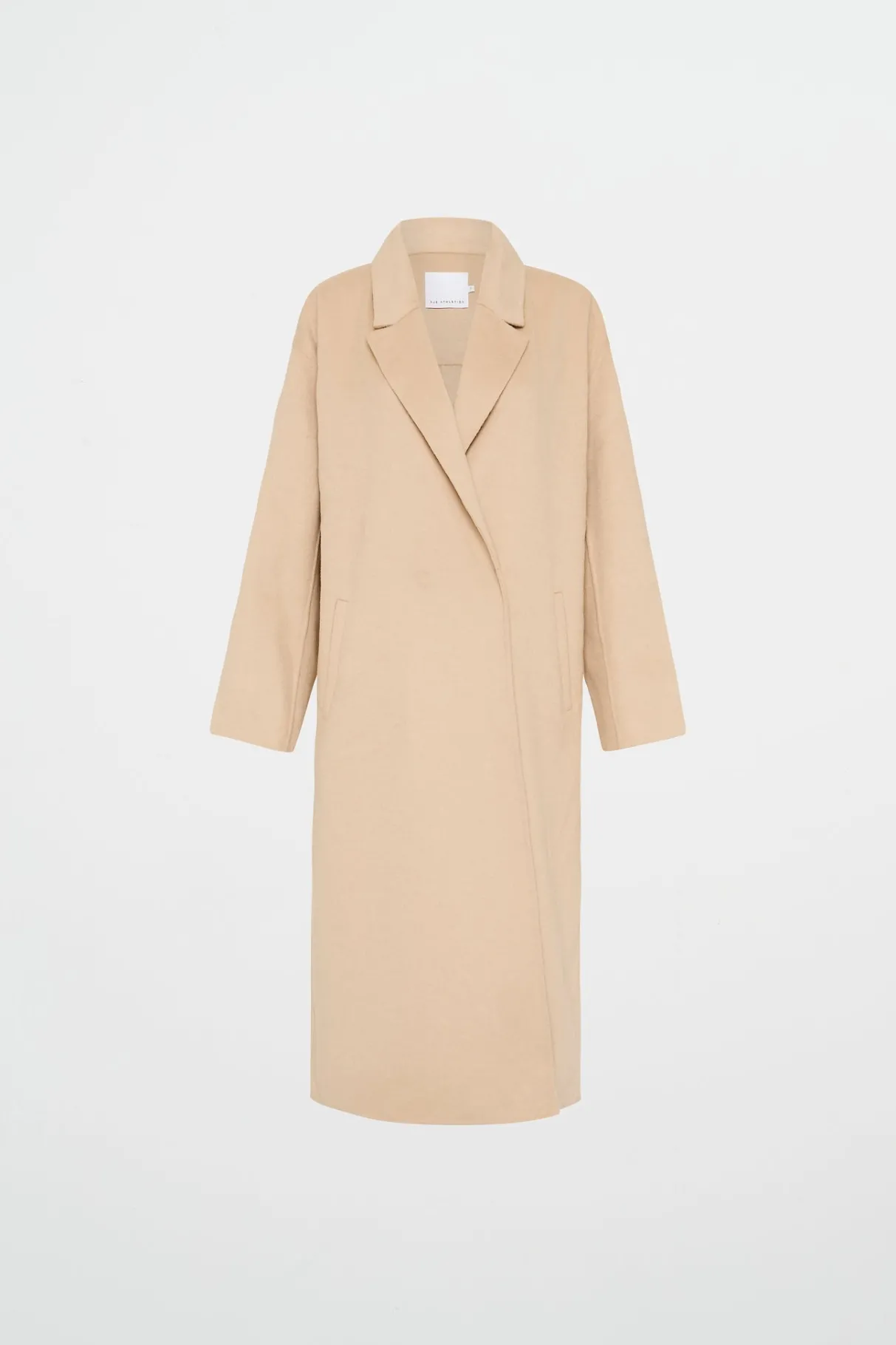 wool_blend_long_line_coat__1-1.webp Shop Aje ATHLETICA Wool Blend Long Line Coat 773 Biscotti Beige