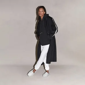 Best Aje ATHLETICA Wool Blend Long Line Coat 773 Black