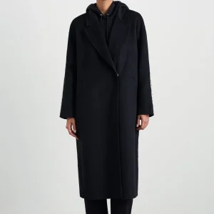 Best Aje ATHLETICA Wool Blend Long Line Coat 773 Black