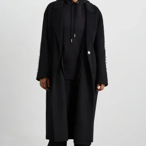 Best Aje ATHLETICA Wool Blend Long Line Coat 773 Black