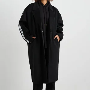 Best Aje ATHLETICA Wool Blend Long Line Coat 773 Black