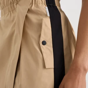 Clearance Aje ATHLETICA Wrap Contrast Skirt 615 Natural Tan / Black