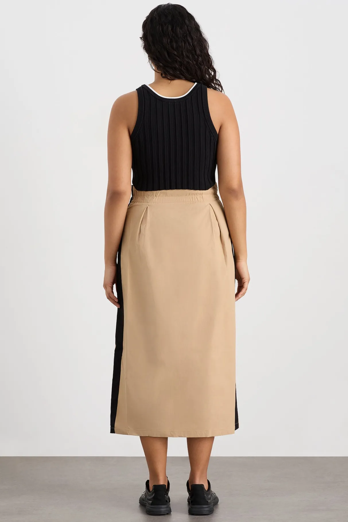 wrap_contrast_skirt__8.webp Clearance Aje ATHLETICA Wrap Contrast Skirt 615 Natural Tan / Black