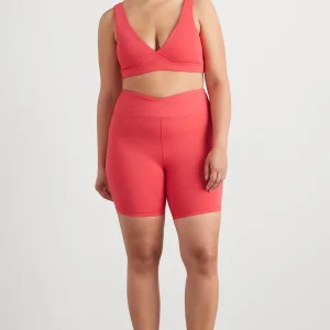 Hot Aje ATHLETICA Wrap Front Bike Short 614 Watermelon Pink