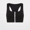 Cheap Aje ATHLETICA Zip Front Logo Mesh Bra 329 Black