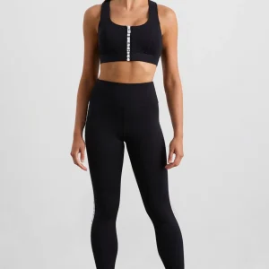 Cheap Aje ATHLETICA Zip Front Logo Mesh Bra 329 Black