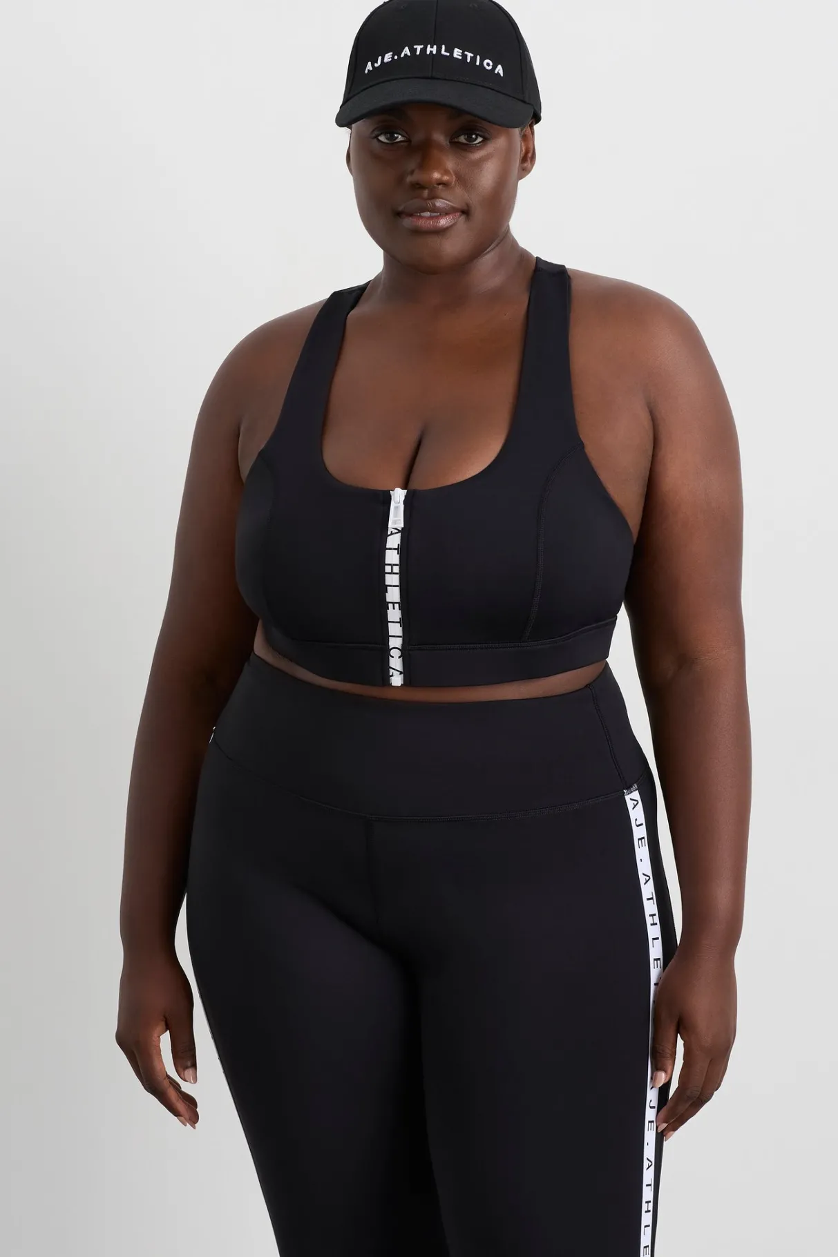 zip_front_logo_mesh_bra__10.webp Cheap Aje ATHLETICA Zip Front Logo Mesh Bra 329 Black
