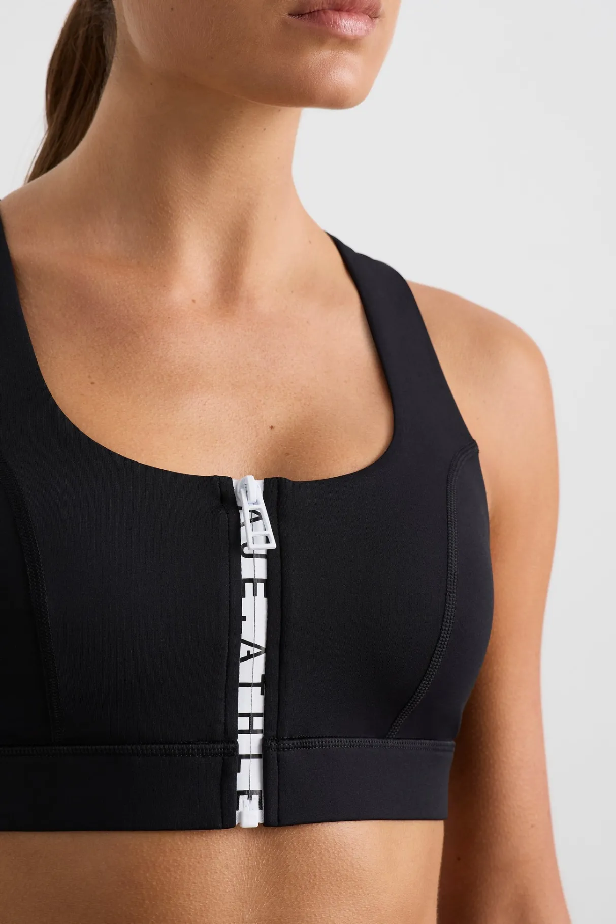 zip_front_logo_mesh_bra__2.webp Cheap Aje ATHLETICA Zip Front Logo Mesh Bra 329 Black