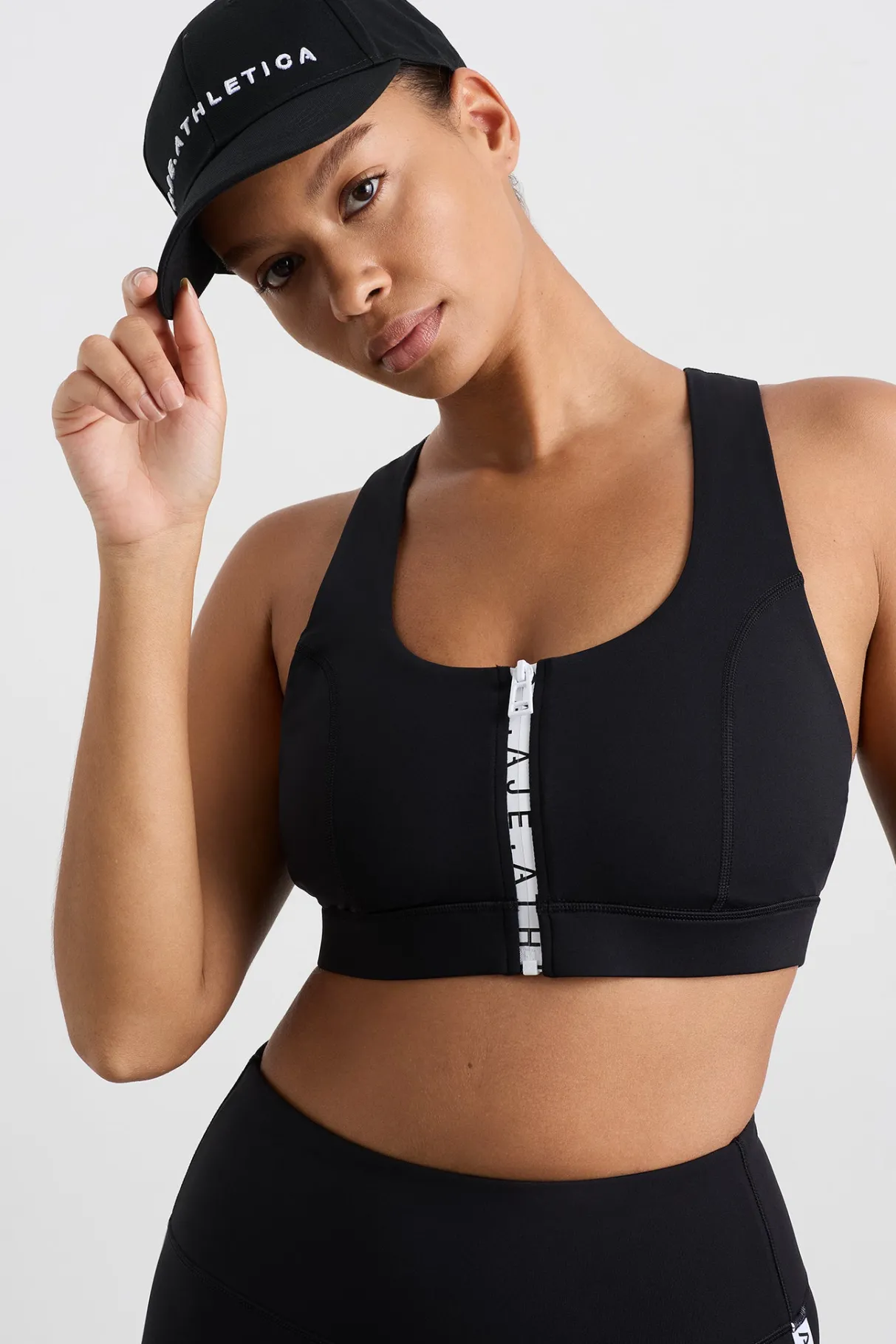 zip_front_logo_mesh_bra__5.webp Cheap Aje ATHLETICA Zip Front Logo Mesh Bra 329 Black