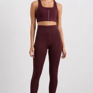 Flash Sale Aje ATHLETICA Zip Front Logotape Sports Bra 319 Burgundy